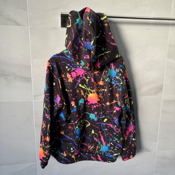 2/$16 SHEIN Splattered Paint Hoodie - Boys 7 - Picture 3 of 4